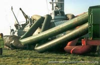 BH7 being moved to The Hovercraft Museum